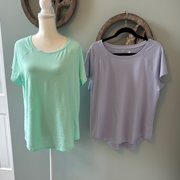 All in Motion Green and Purple Short Sleeve Tee - Picture 1 of 3